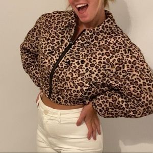 Zara Cropped Cheetah Jacket